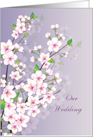 Wedding Announcement card - Cherry blossom card