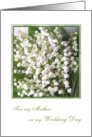 Thank you Mother for my Wedding card with white Lily of the valley flowers. card