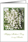 Mother’s day card for Auntie with Lily of the valley flowers. card
