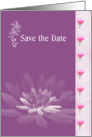 Save the Date card with Lotus flowers card