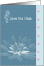 Save the Date card with Lotus flowers card