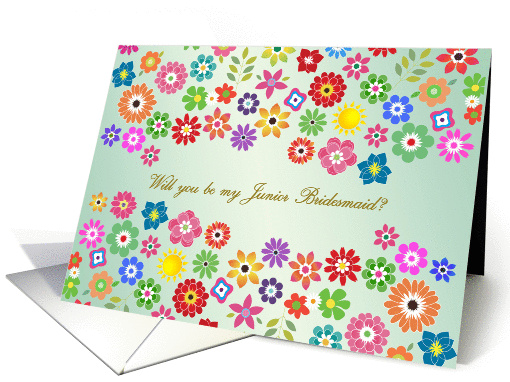 Wedding Invitation for Junior Bridesmaid - colorful summer... (595197)