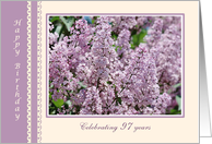 97th Birthday - Lilac flowers. card