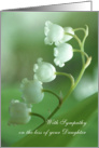 Sympathy, loss of your Daughter - Lily of the valley card