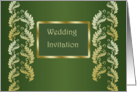 Leafy pattern Wedding Invitation Card