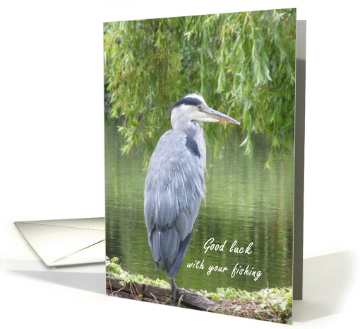 Retirement card - Heron by a lake. card (682791)
