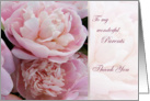 Wedding Thank You Parents Card with pink peonies. card