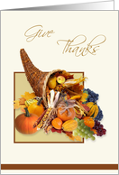 Thanksgiving party Invitation card with cornucopia card