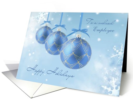 Business Happy Holidays card for Employee with snowflakes... (722177)