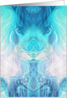 Digital fantasy aquamarine Demon from the deep sea Card