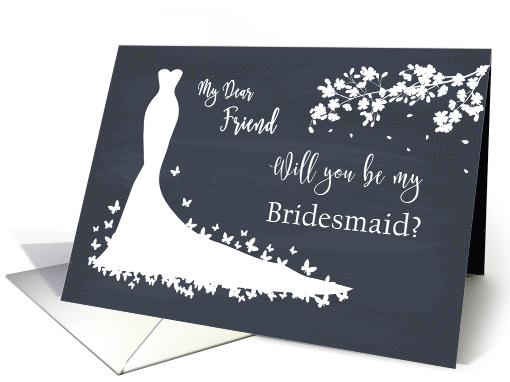 Friend, be my Bridesmaid card with daisy flowers card (738446)