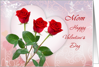 Valentine’s Day card for Mom with red roses and heart. card