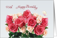 Happy 96th Birthday card with pink roses card