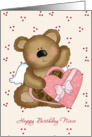 Birthday card for Niece with Teddy Bear and sweets card
