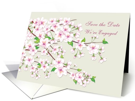 Save the date, Engagement Party - Cherry blossom (Sakura) card