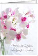 Wedding thank you Mother of the Groom - white Orchids card