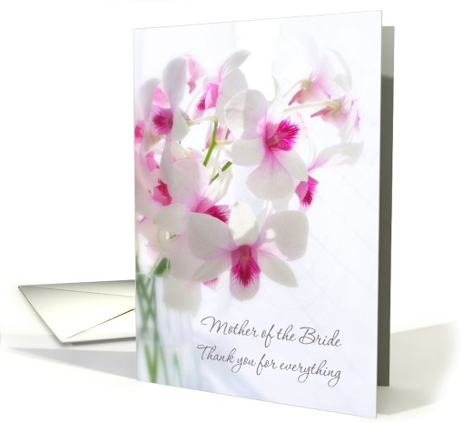 Wedding thank you Mother of the Bride - white Orchids card (806249)