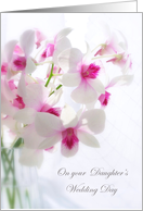 Congratulations Wedding Parents of the Bride - white Orchids card