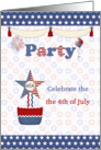 Party Invitation. 4th of July - Stars and strips card