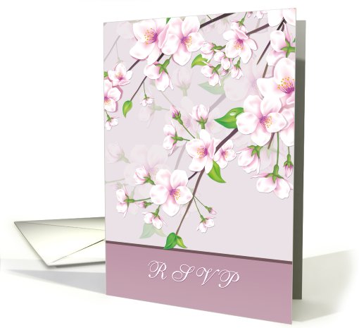 Invitation Reply, RSVP - Cherry Blossom (Sakura) card (817911)