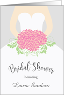 Bridal Shower Invitation - White Wedding Dress Flowers card