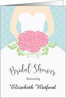 Bridal Shower Invitation - White Wedding Gown Flowers card