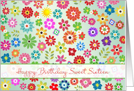 Birthday Sweet 16 - Colorful summer flowers card