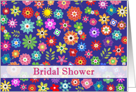Bridal Shower Invitation - Colorful summer flowers card