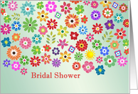 Bridal Shower Invitation - Colorful summer flowers card