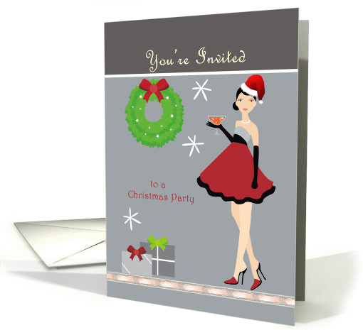 Holiday Party - Girl Invitation card (874298)