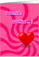 Swirly Heart - Be Mine card