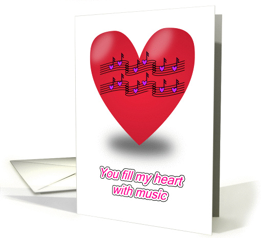 Valentine - Music to my Heart card (367909)