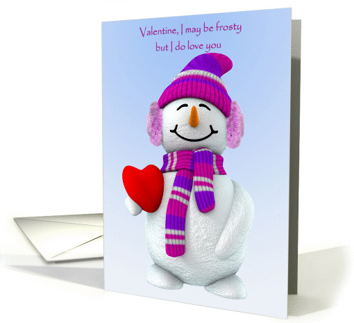 Snowgirl - Chilly Valentine card (367934)