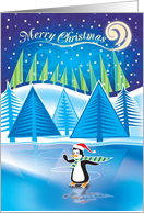 Holiday winter scene card