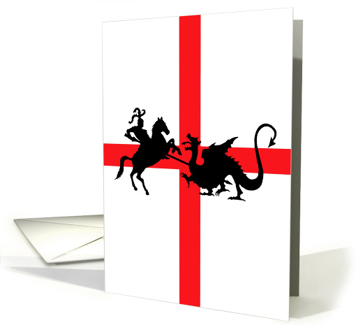 St George and the Dragon birthday card for St George's Day card