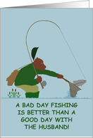 Funny fishing birthday card for wives card