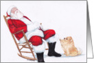 Santa and Pomeranian card