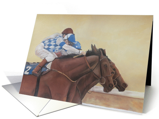 By a Nose Horse Racing Father's Day card (1204422)