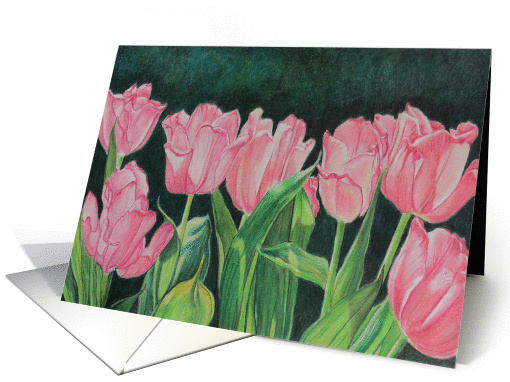 Pink Tulips Easter card (1246866)