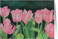 Pink Tulips Easter Card