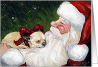 Christmas Chihuahua Santa card