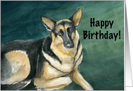 Birthday German Shepherd card