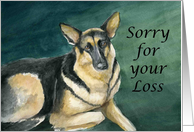 Sympathy German Shepherd card