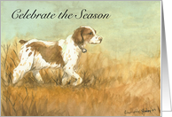 Thanksgiving Brittany Spaniel card
