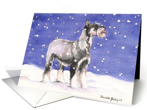 Christmas Schnauzer card (480397)