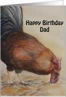 Charlotte Dad Birthday Rooster card