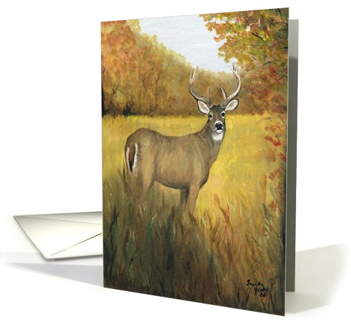 Charlotte Thanksgiving Deer Buck card (487892)