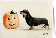 Halloween Invitation Dachshund card