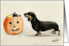 Halloween Invitation Dachshund card