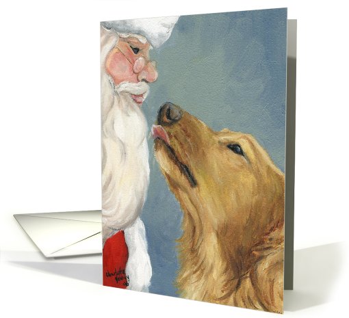 Christmas Golden Retriever card (490939)